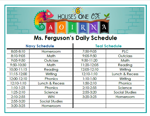 Kinder Schedule
